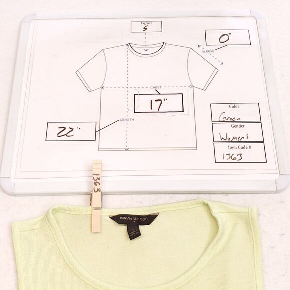 Banana Republic Pullover Casual Tank Top Shirt Womens Size Small S Green - Picture 7 of 7